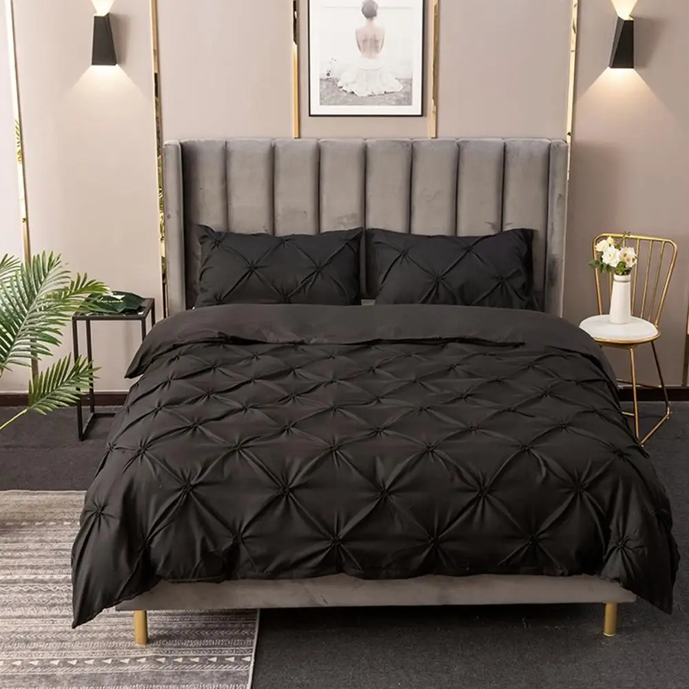Роскошный пододеяльник Queen King Size Pinch Pleat комплект постельного белья наволочки для