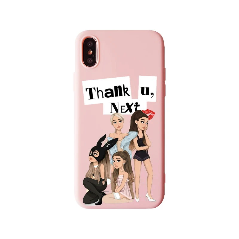 Ariana Grande God-женский розовый чехол для телефона iPhone XR XS Max 8 7 6s 6 Plus God-женский черный мягкий силиконовый розовый чехол - Цвет: TPU