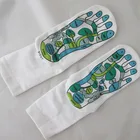 Носки для акупрессуры, рефлексотерапевтический массаж, снимающие усталость ног, Иллюстрация на английском языке, носки для ног, 1 комплект