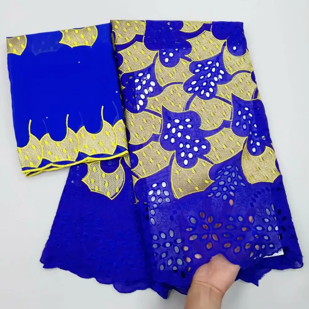 

5+2yards african swiss voile lace fabric good quality eyelet cotton lace beautiful hollow out style for party dress F9FE254