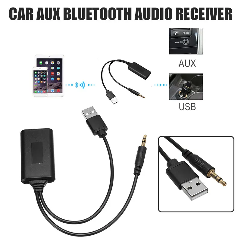 Vehemo Aux Bluetooth приемник кабель телефон музыка адаптер USB для автомобиля радио Dongles BMW