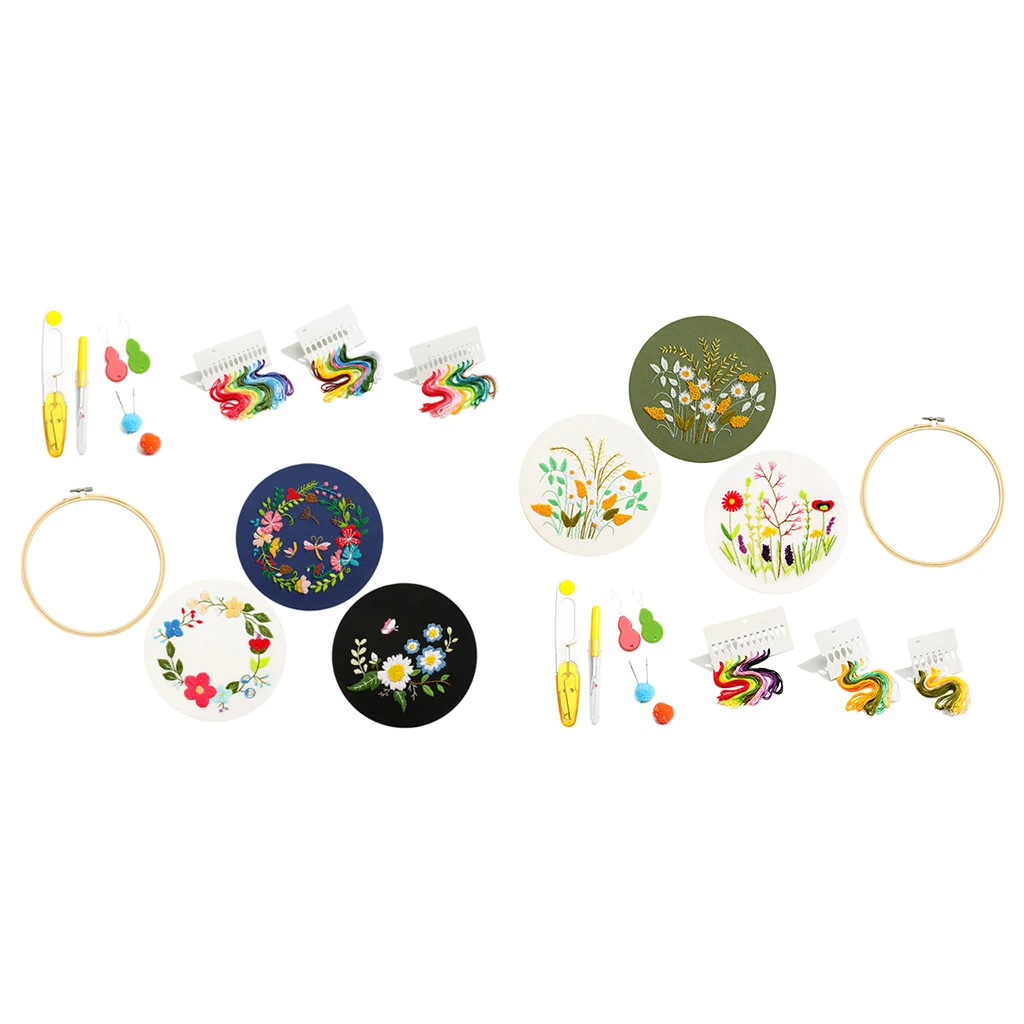 Набор для вышивки с рисунком и инструкциями 3 комплекта| |