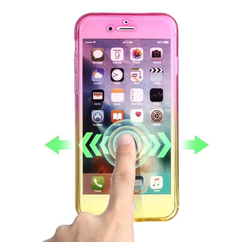

For Huawei Honor P Smart P10 Lite P20 P30 Pro 360 Degree Gradient Color Full Body Front Back Soft Clear TPU Silicone Case Cover