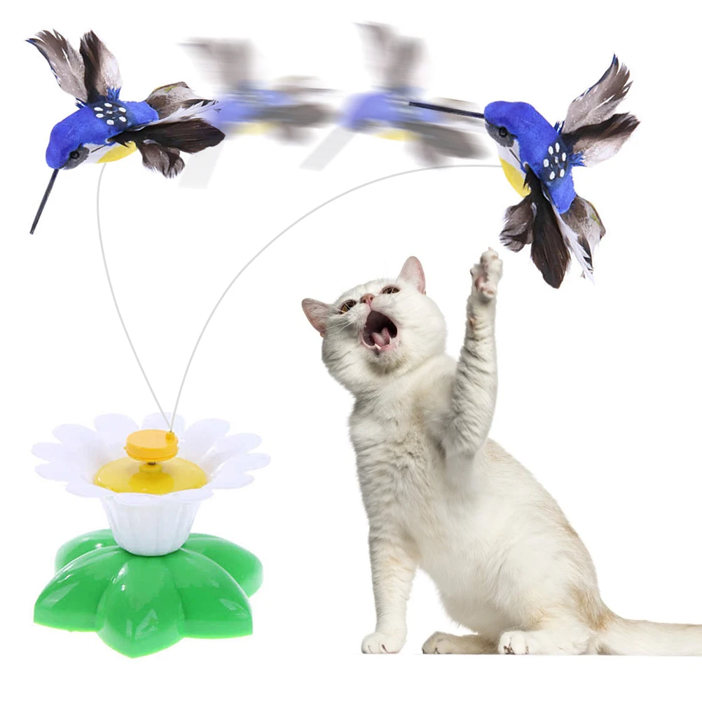 

Funny Cat Toy Electric Automatic Rotating Butterfly Cat Toy Cat Interactive Toy Cat Supplies Random Color