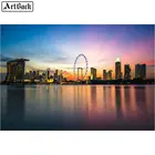 5d алмазная живопись сделай сам, город, колесо обозрения, пейзаж, полноразмерная 3d Алмазная мозаика, наклейка, вышивка