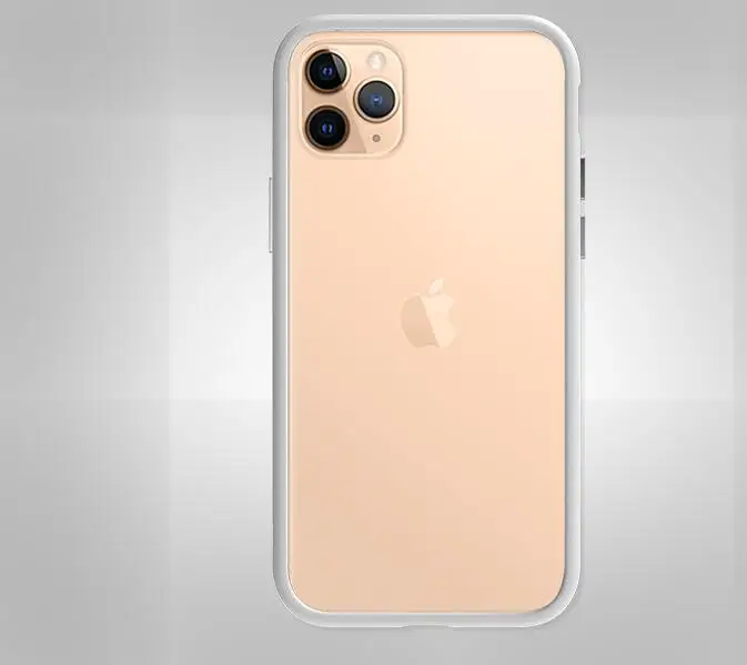 gray DEVILCASE Devilshield для iPhone 11, iPhone 11 Pro, iPhone 11 Pro Max ТПУ бампер+ задняя прозрачная стеклянная панель - Цвет: gray