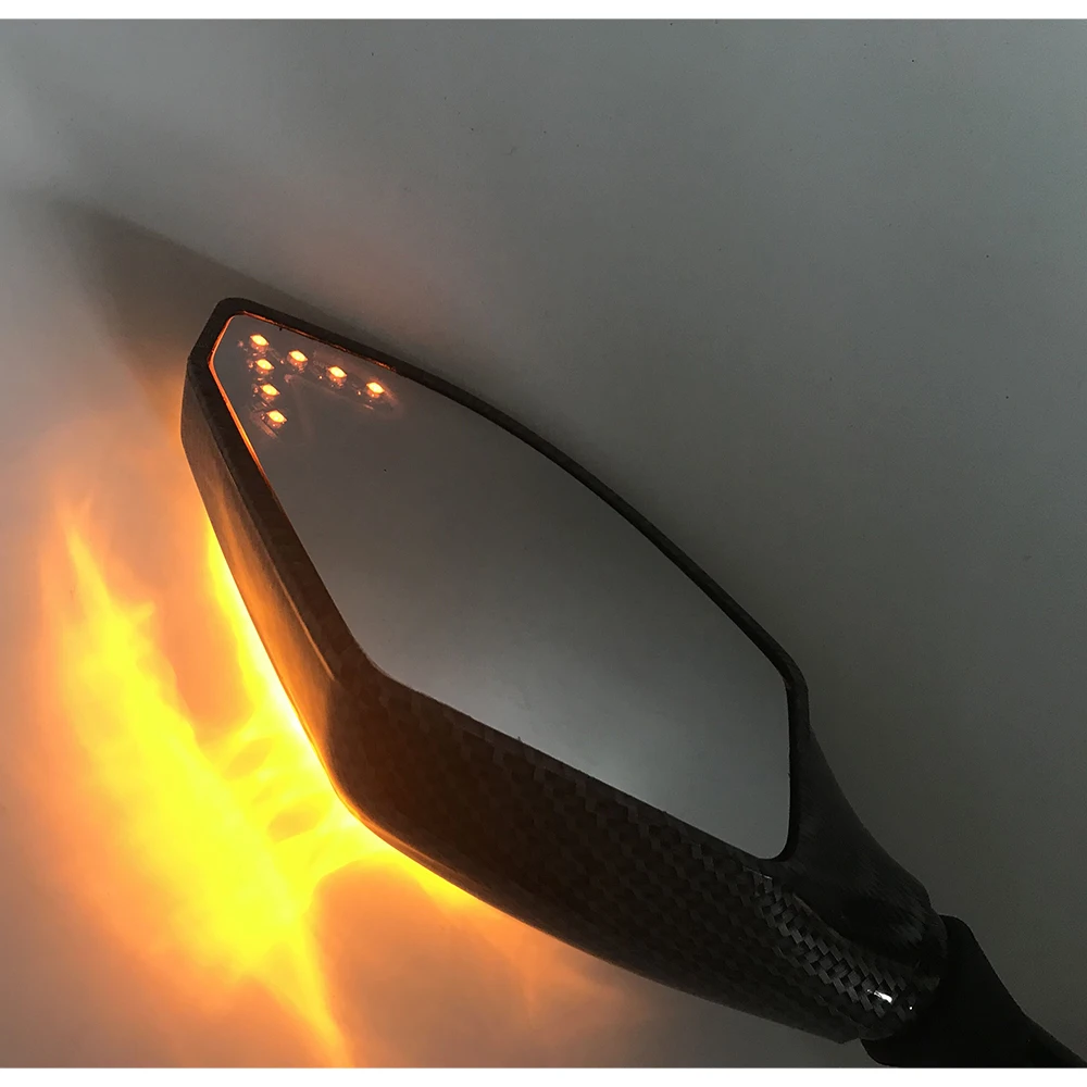 

2 X LED Turn Lights Side Mirrors Turn Signal Indicator Rearview Mirror Motorcycle For Honda Suzuki Kawasaki Ducati Yamaha
