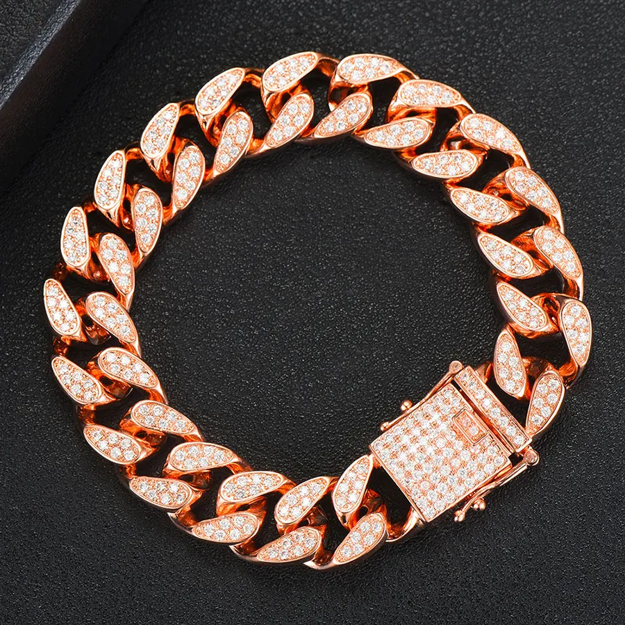 H233B Rose Gold GODKI, роскошный массивный браслет для женщин, Свадебный, полный кубический циркон, Кристалл CZ, Дубай, серебряный браслет, вечерние ювелирные изделия - Окраска металла: H233B Rose Gold