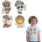 Наклейки для детской одежды, с изображением леса, лисы, диких животных