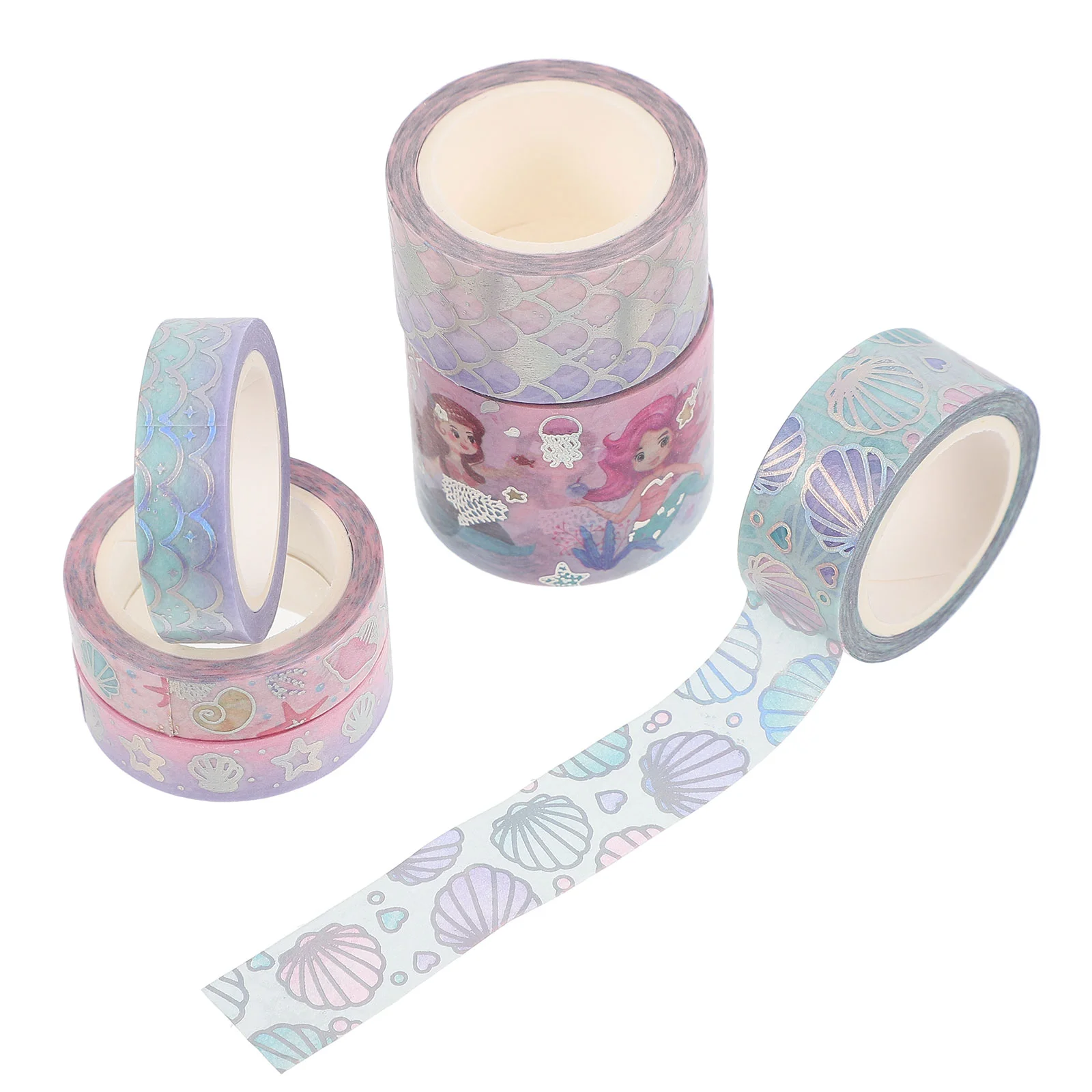 

6 Rolls Stationery Sticker Scrapbook Washi Tape Paper Masking Tape Supplies