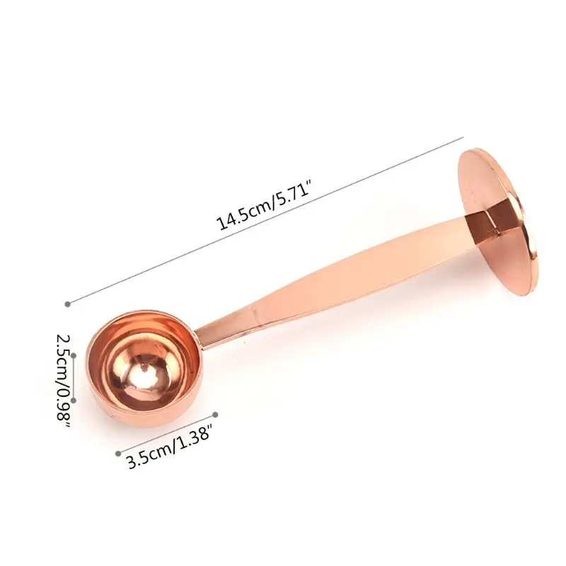 

Stainless Steel double-end Coffee Spoon Bean Powder Measuring Tamper Stand Coffeeware Tea