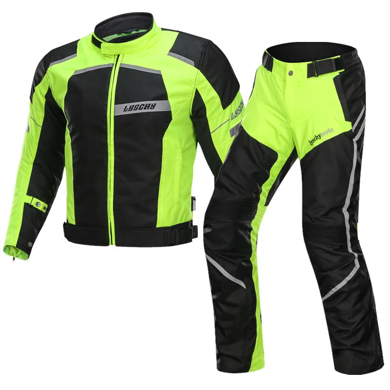 LY-610612 Suit Green LYSCHY осенне-зимний мотоциклетный Туризм Куртка мужская водонепроницаемая ветрозащитная мотоциклетная куртка для верховой езды гоночная мотоциклетная одежда одобренная CE - Цвет: LY-610612 Suit Green
