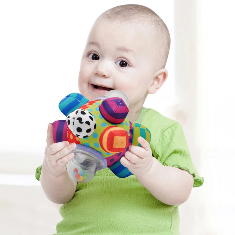 

Baby Toy Fun Little Bell Baby Ball Rattle Toy Develop Kids Intelligence Grasping Activity Bumpy Ball For Newborns 0- 6 Month