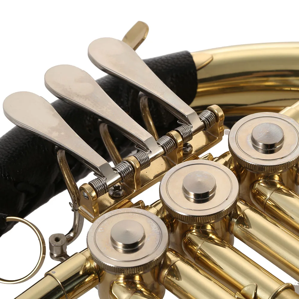 Muslady French Horn B/Bb плоский 3 ключа латунный золотой лак Однорядный сплит инструмент с