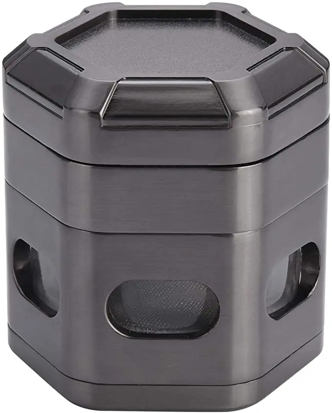 Мини-мельница для табака из сплава шестигранная мельница с 4 камерами специй