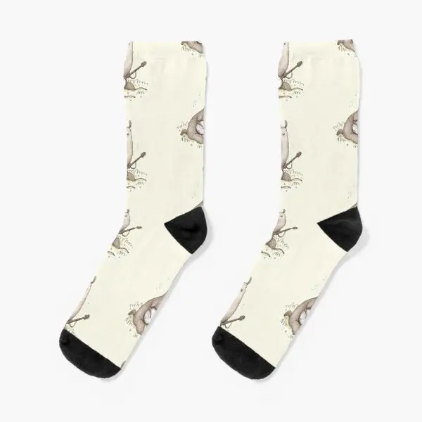 

Banjo Llama Crew Socks Best Knee High Women Black Mens Ankle