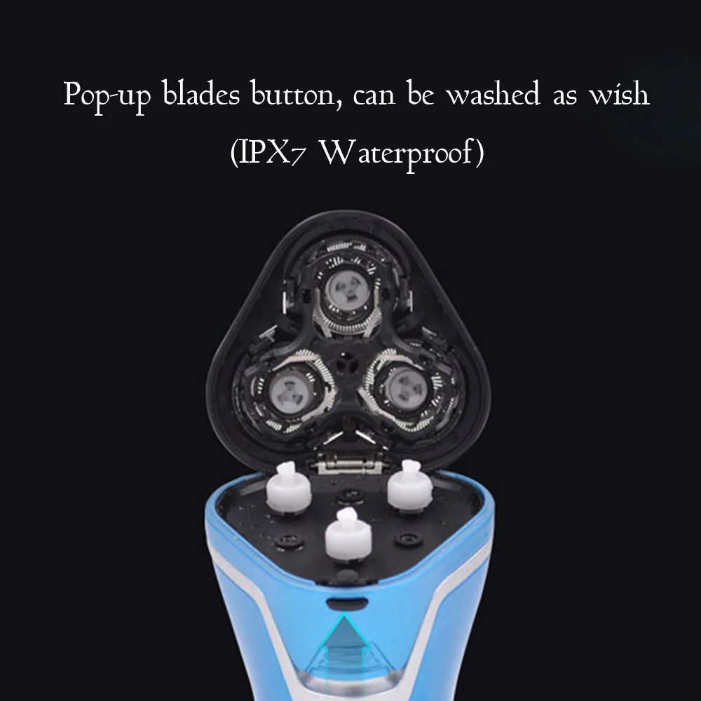 Электрическая Мужская бритва для бороды моющаяся 3D Тройная плавающая