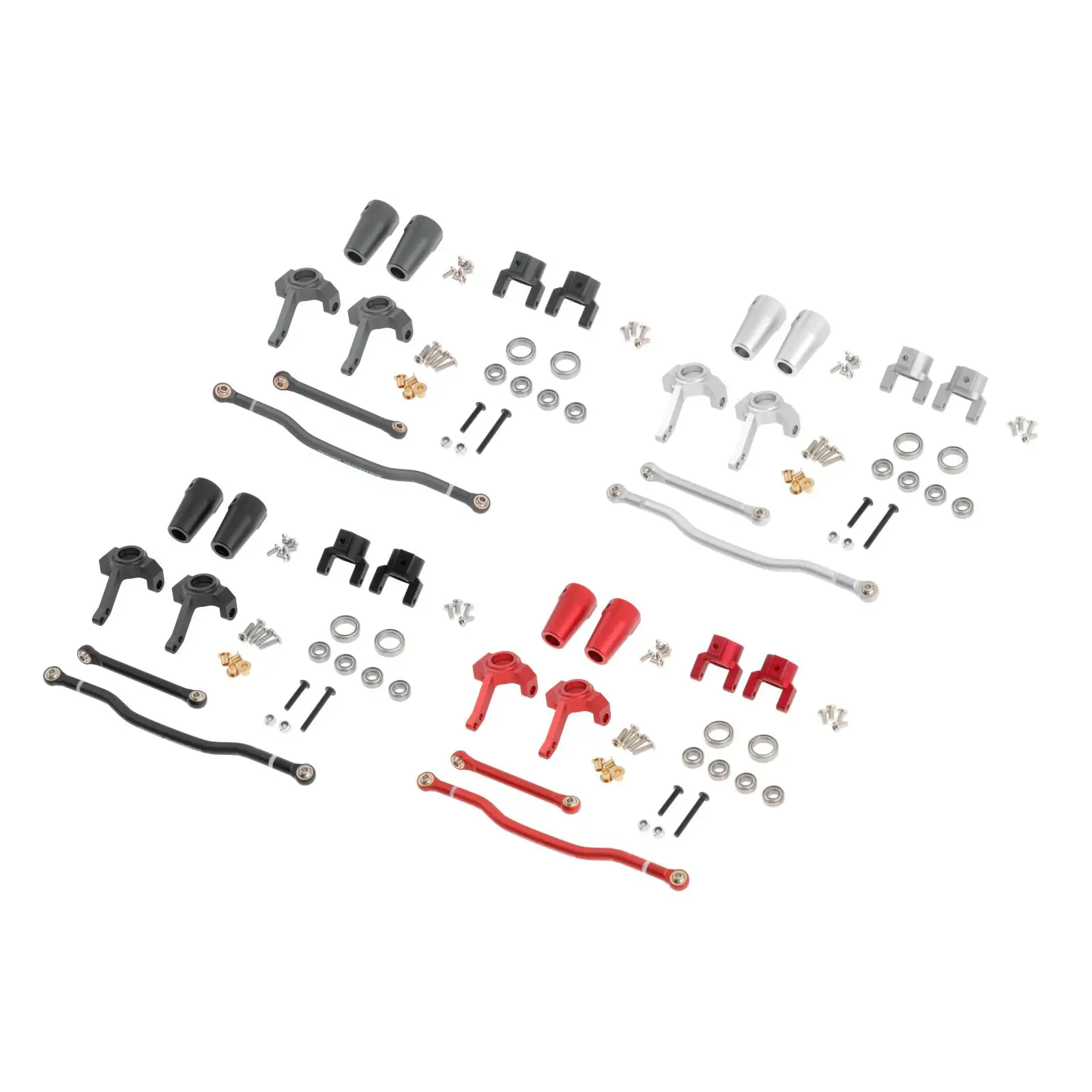 

Upgrade Alloy RC Car Steering Link Set Knuckles for Axial RC Hobby Car Parts