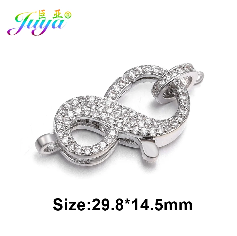 White Gold Juya женские ювелирные изделия материал жемчуг застежка застежки аксессуары для ручной работы жемчуг браслеты из натуральных камней ожерелье изготовление - Цвет: White Gold