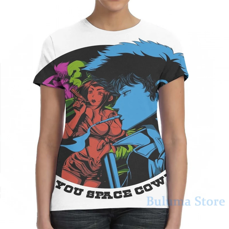 Футболка Cowboy Bebop с надписью See you Space от Alessandra Cioni мужская женская модная футболка