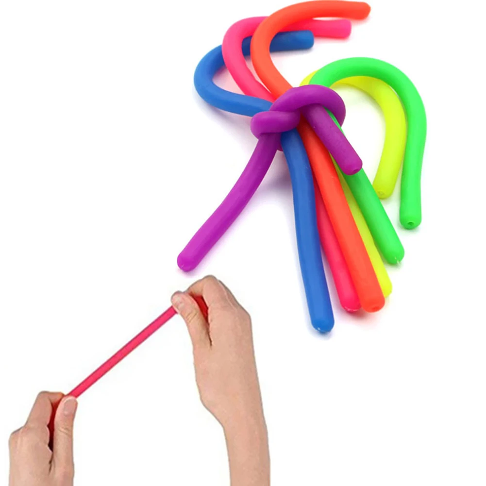 

Soft Anti Stress Rope Fidget Noodle Stretch Pull Squeeze DIY Hand-knit Fun Toys Kids Parent-child Interaction Toys
