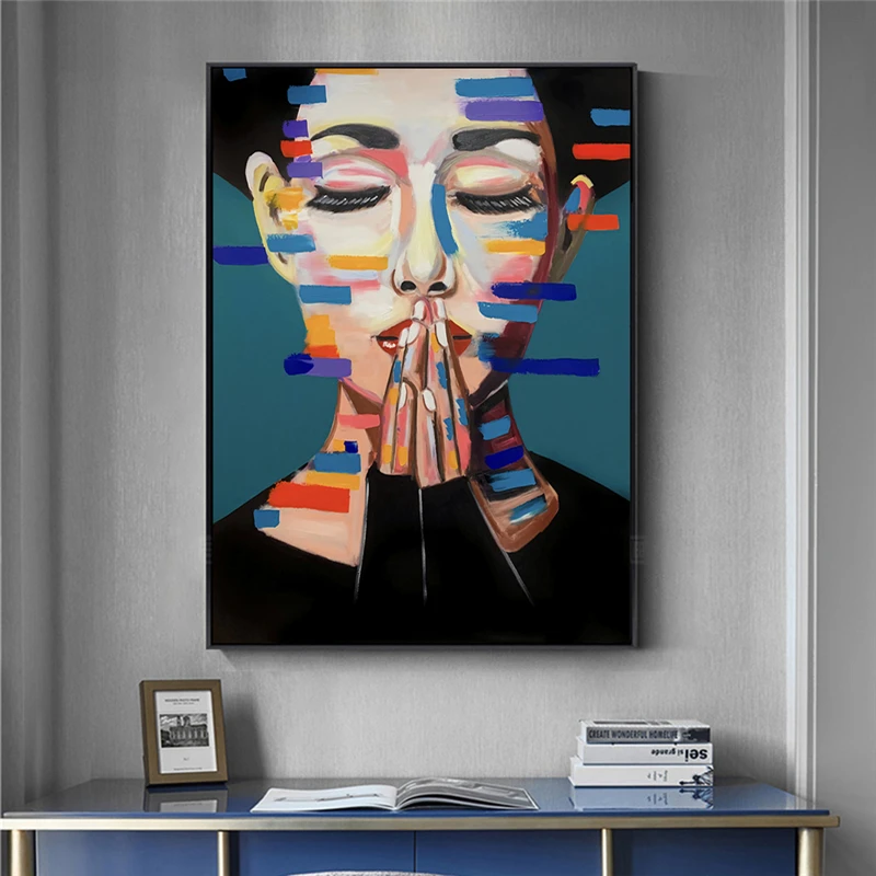 

African Art Abstract Girl Wall Art Canvas Posters Graffiti Art Posters And Prints Woman Portrait Street Wall Pictures Home Decor