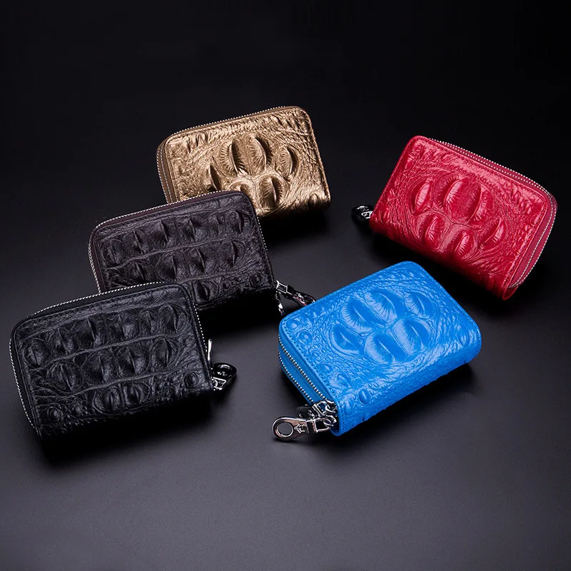 Женский держатель для кредитных карт из натуральной кожи с двойной