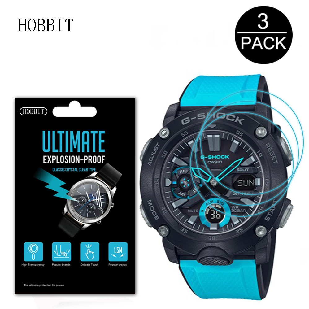 Взрывозащищенная защитная пленка для Casio G-SHOCK GA-2000 1A2PR 1A9PR 2APR 3APR 5APR, 3 шт. - изображение