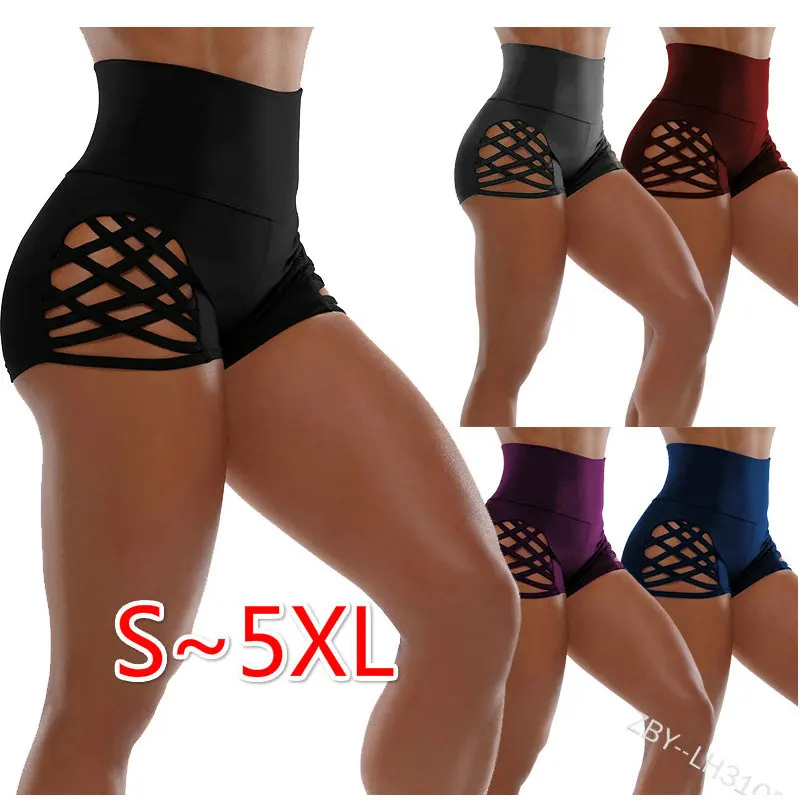 New Hollowed-out Sexy Underwear Women's Boxers High-waisted Shorts Underwear Tight Oversized Stretch Underwear Dropshipping