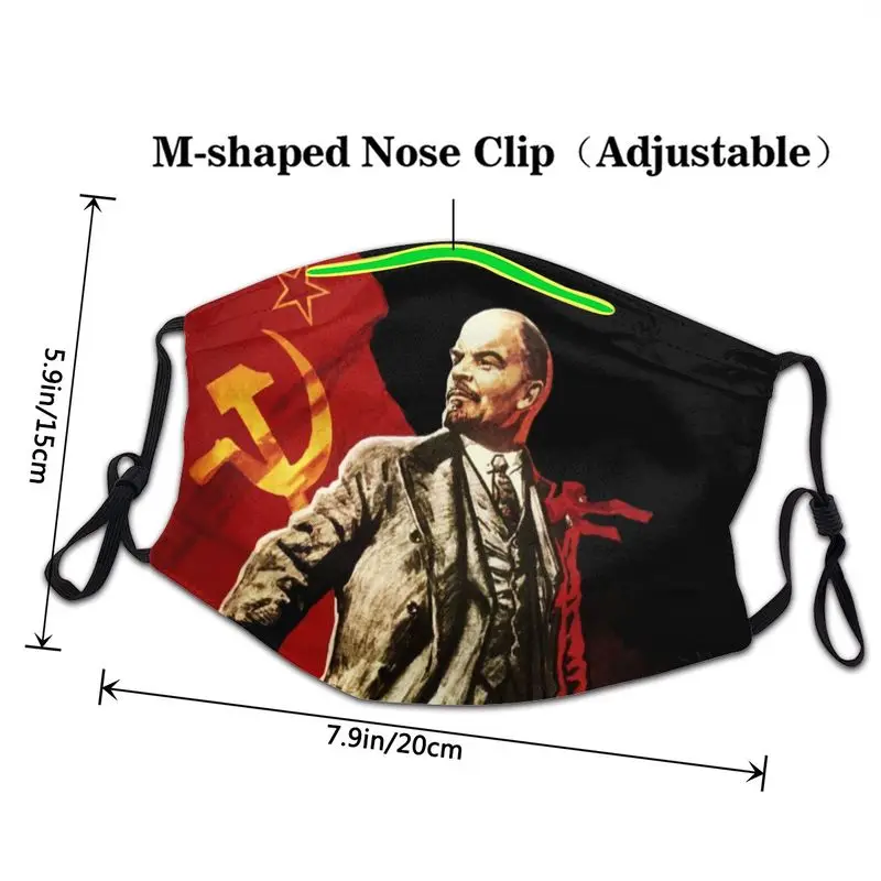 Маска для лица Lenin взрослых Пылезащитная маска Россия СССР многоразовый