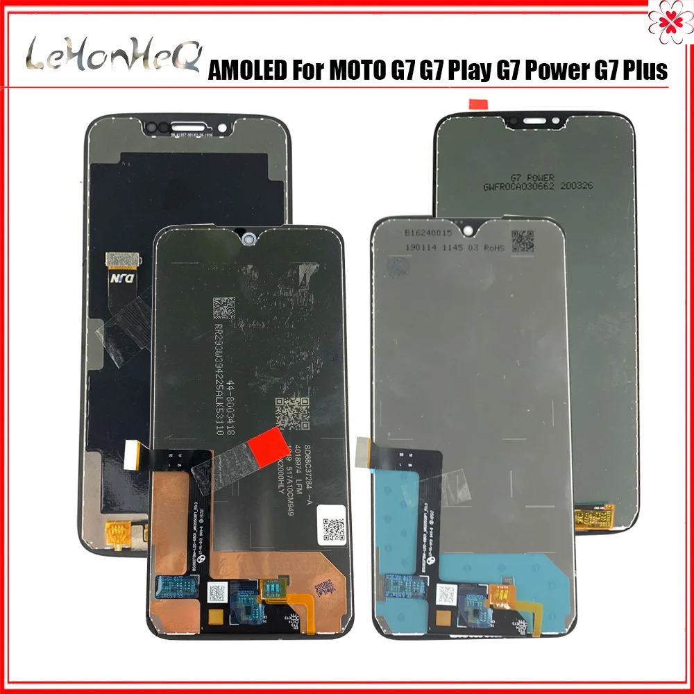 

100% Test AMOLED For Moto G7 LCD Screen Display Touch Digitizer Replacement Assembly For Motorola g7 Play LCD G7 Power Display