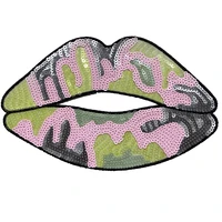 light pink green mix color sequined month lips patches for tee shirt jackets diy