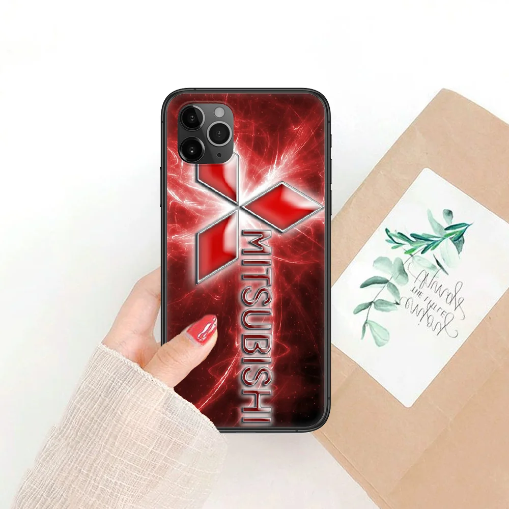 

Mitsubishis Brand Car Phone Case Cover Hull For iphone 5 5s se 2 6 6s 7 8 12 mini plus X XS XR 11 PRO MAX black 3D hoesjes tpu