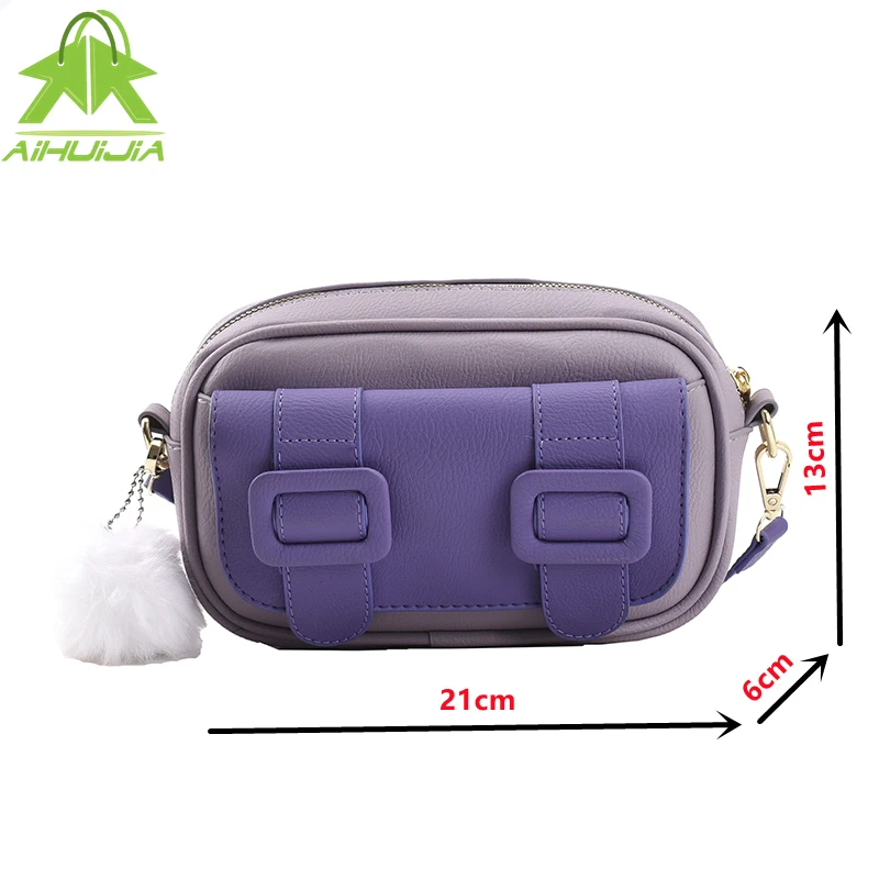 

Fashion Color Matching Shoulder Bag for Woman Luxury Mini Messenger Bag 2021 New High Quality Pu Leather Female Small Handbags