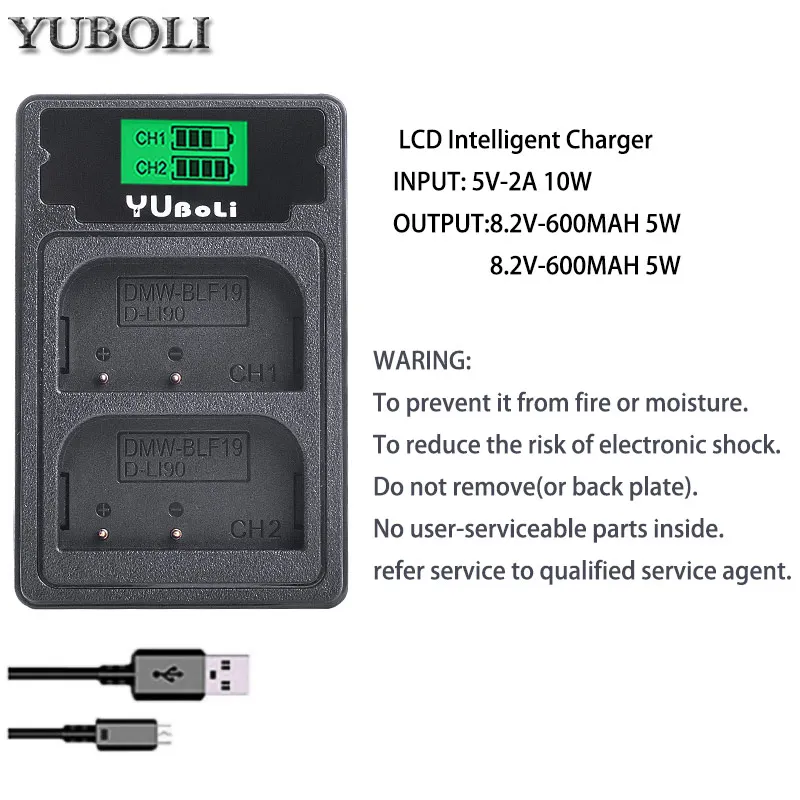 DMW-BLF19 DMW BLF19PP BLF19 BLF19E аккумулятор + ЖК-дисплей двойное зарядное устройство для Panasonic