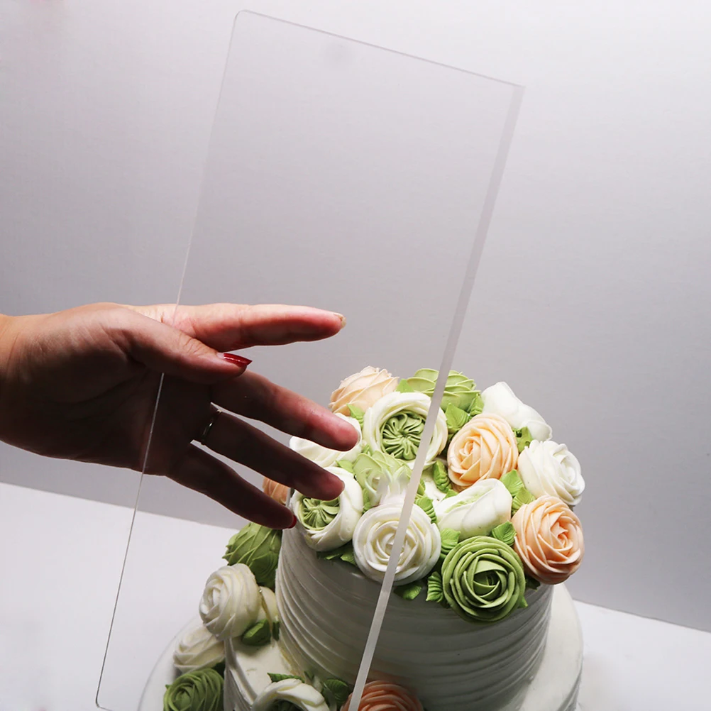 Прозрачный акриловый скребок для крема глазурь крем-бабочка большой торт