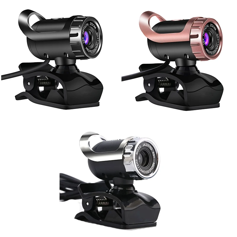 Webcam USB videocamera HD Web Cam Clip-on per Computer Laptop Camera Usb a 360 gradi | Компьютеры и офис