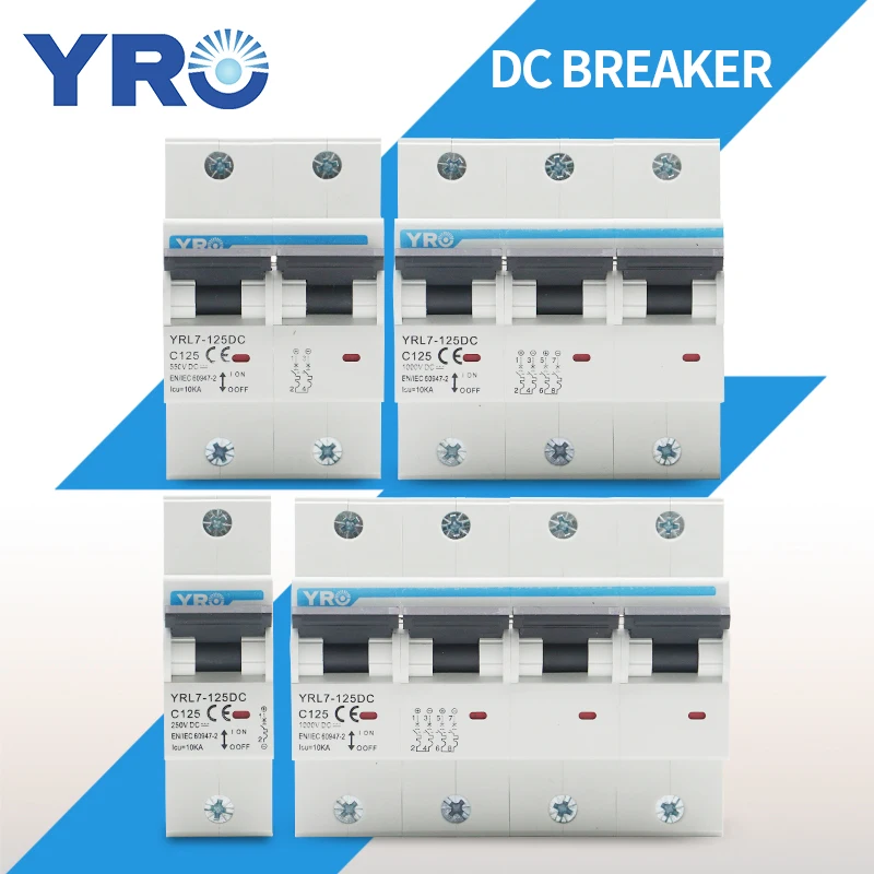 1P 2P 3P 4P DC Solar Mini Circuit Breaker 80A 100A 125A для фотоэлектрической системы |