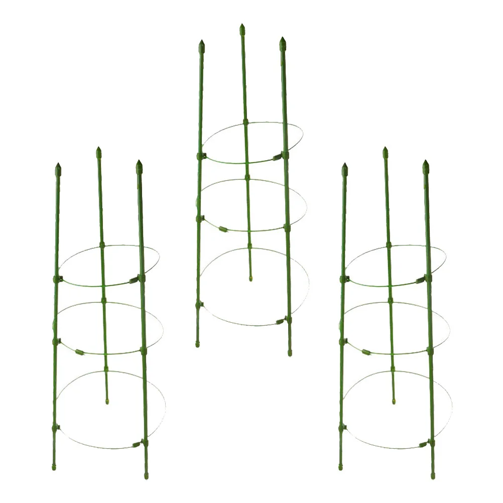 

3 Sets Assembled Plant Cages Garden Tomato Cages Stakes Vegetable Trellis