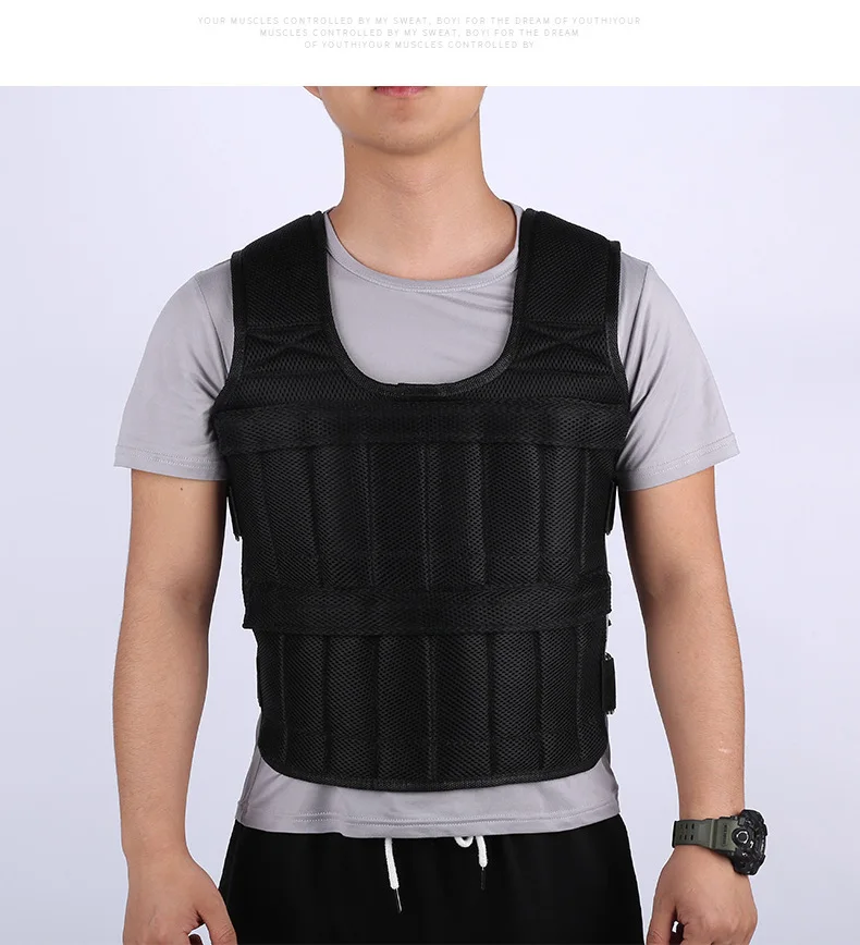 

30kg Loading Weight Vest for Boxing Weight Training Workout Fitness Gym Equipment Adjustable Waistcoat Jacket Sand Clothing