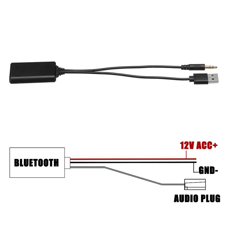 Автомобильный Aux-приемник 3 5 мм беспроводной Bluetooth-приемник со стереоразъемом Aux