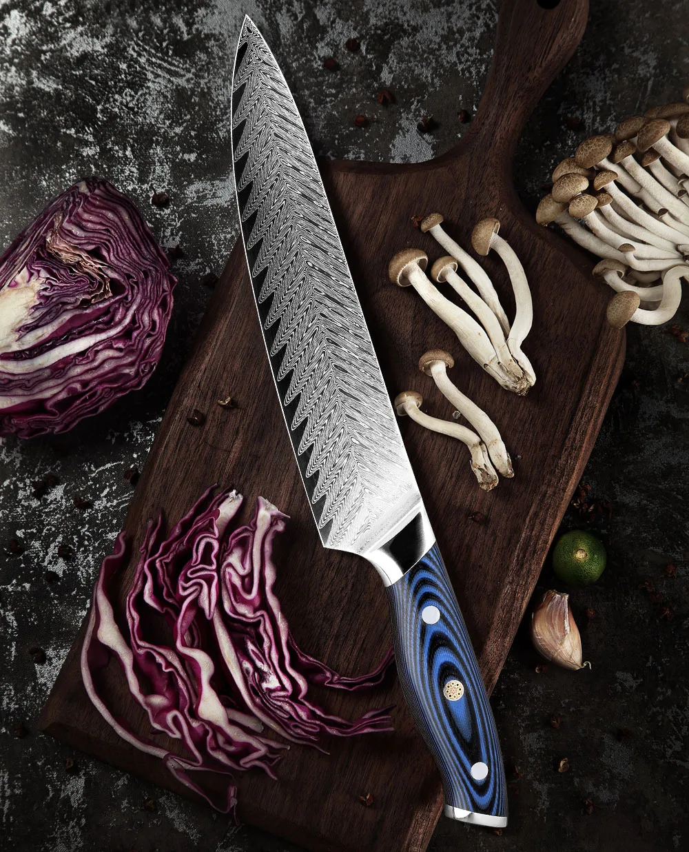 XITUO дамасский поварской нож VG10 острый японский Sankotu Кливер Boning Gyuto нож для очистки овощей инструмент для приготовления пищи высококлассная ручка