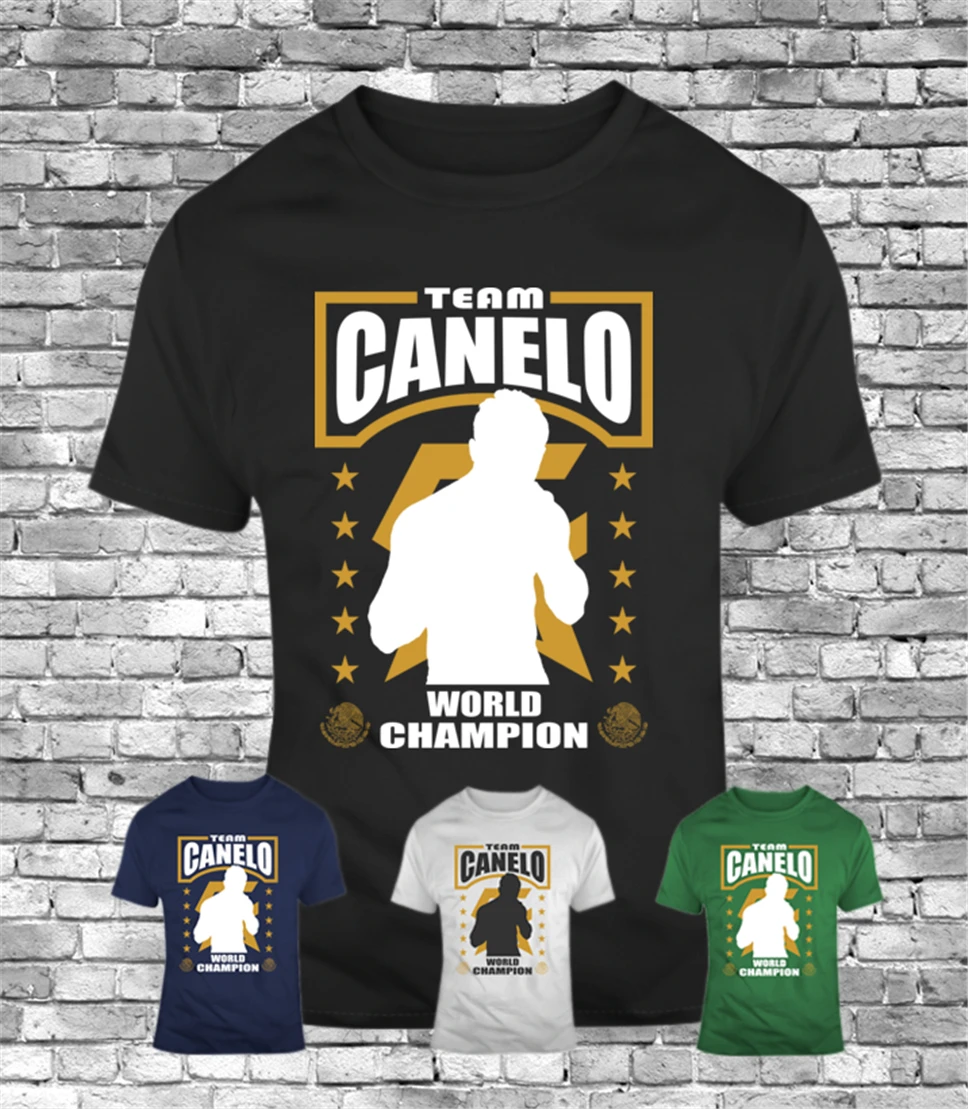 Команда Canelo Silhouette Boxing Alvarez Мексика Boxer Ggg Golovkin Мужская футболка Подарочная на день