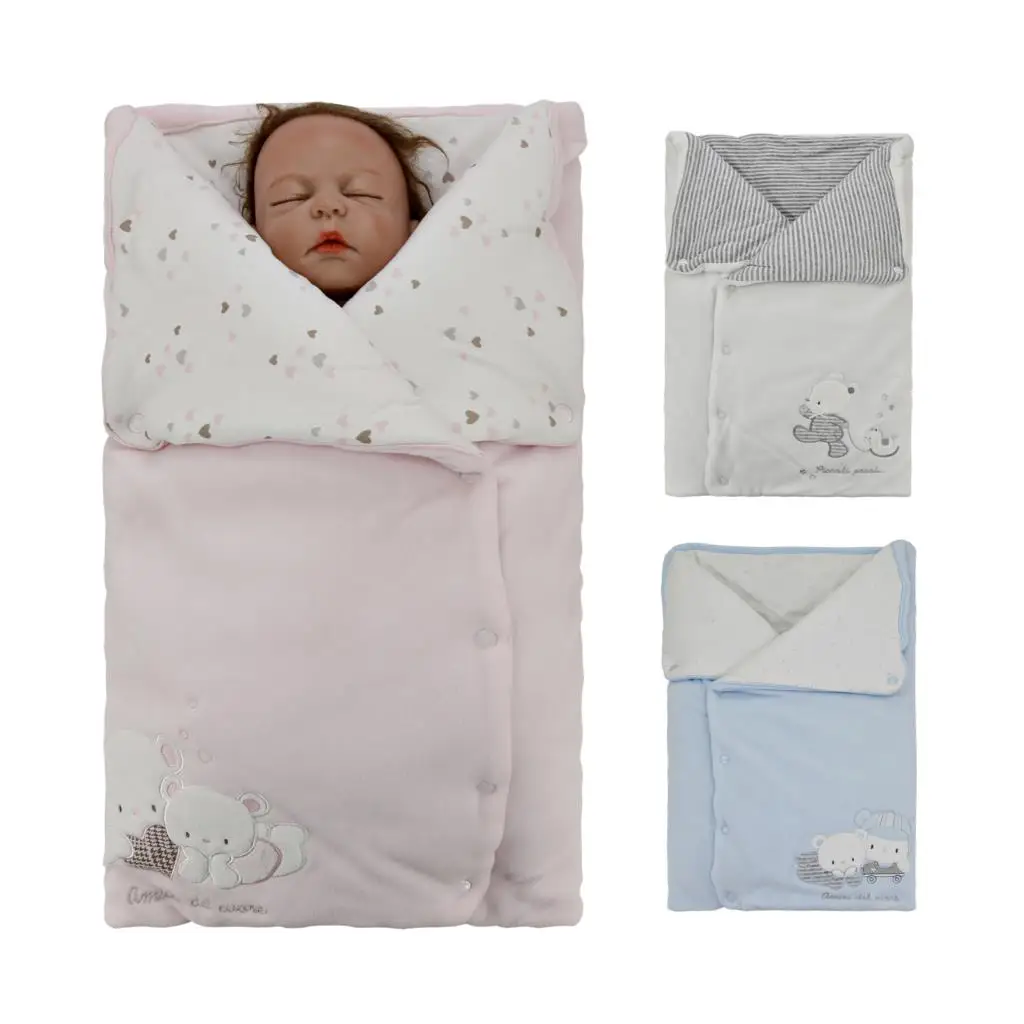 Зимние теплые спальные мешки для новорожденных, вязаные пеленки с пуговицами для новорожденных, пеленки, пеленки для коляски, пеленки, одея...