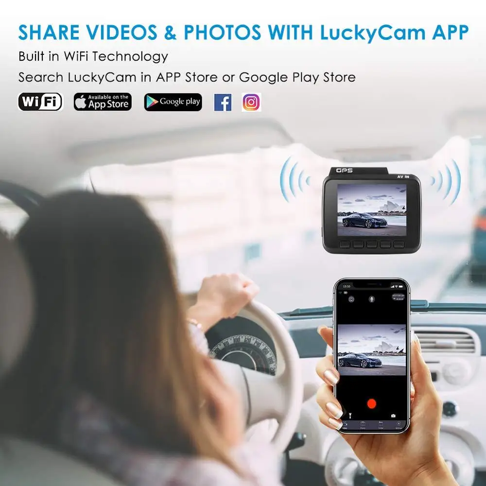 AZDOME GS63H 4K Встроенный gps WiFi Автомобильный видеорегистратор Регистраторы DashCam для