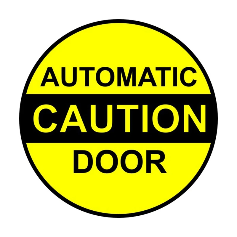 

Caution Automatic Door Warning Personality Classic Design Car Sticker Coloful Decals Motorcycle Accessories Sticker PVC12x12cm