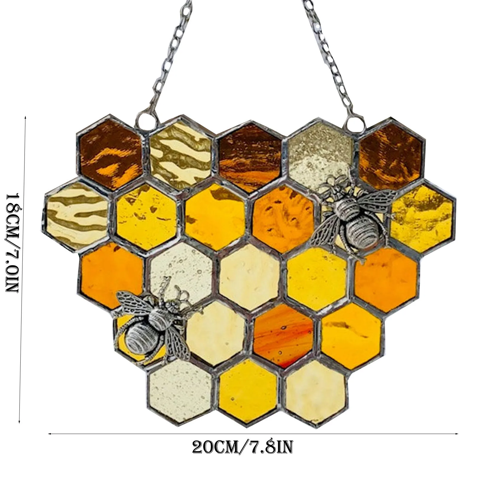 

New Creative Queen Bee Protection Honey Sun Catcher Pendant Art Decoration Hexagonal Geometric Photography Props Home Room Decor
