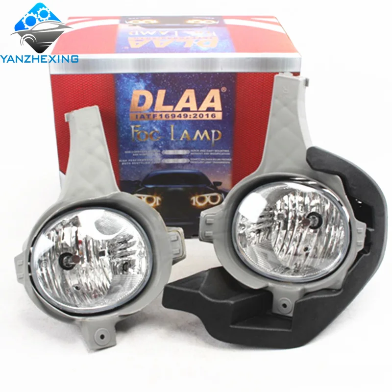 DLAA TY013 Set Высококачественный противотуманный светильник на передний бампер, 2 шт., лампочка 9006 12 в 51 Вт, противотуманная фара, проводка и переключатель для TOYOTA HILUX VIGO 2005-2007 - Цвет: DLAA TY013 Set