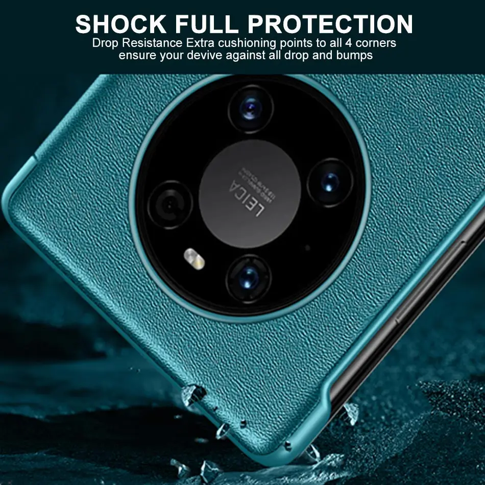 

Luxury Leather Flip Case for Huawei Mate 40 Pro+ Mate 40 Smart View Window Phone Back Cover for P40 Pro+ P30 Protective Case