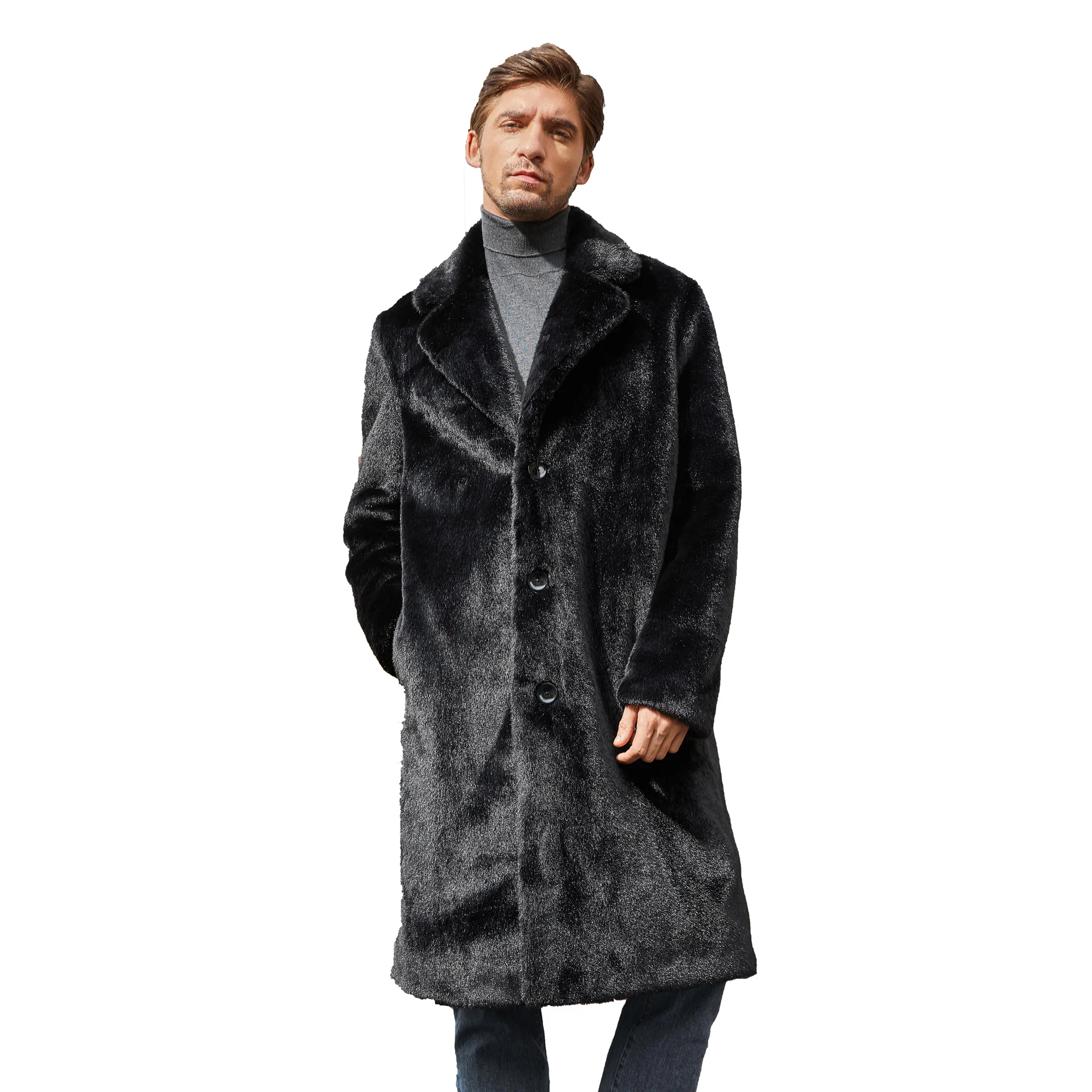 

Connor McG same style of imitation fur domineering jacket arrogant atmosphere fur trench coat